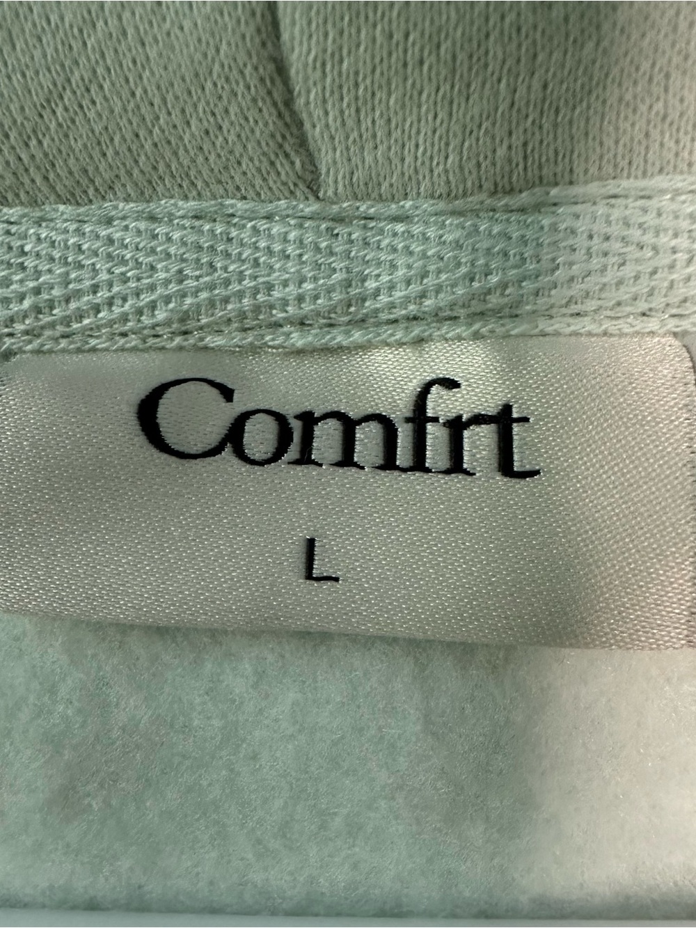 NWT Comfrt Cloud Light Mint Zip-Up Hoodie Jacket Large Unisex - Picture 6 of 7